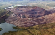 AERIAL VIEW OF ARGYLE DIAMOND MINE