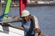 AMED FISHERMAN AT JEMELUK BAY