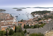 HVAR HARBOUR FROM THE FORTRESS