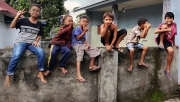 Young Boys enjoying each other's company on the island of Gili Gede, Lombok