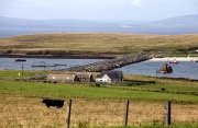 CHURCHILL BARRIERS AT SCAPA FLOW ORKNEY ISLANDS