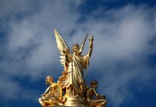 STATUE ON ACADEMY OF MUSIC PARIS