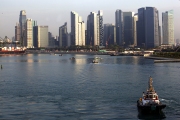 APPROACHING SINGAPORE HARBOUR