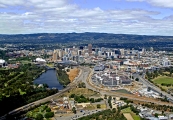 AERIAL VIEW OF TORRENS RIVER ADELAIDE