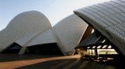 OPERA HOUSE SAILS EARLY MORNING ON FORECOURT