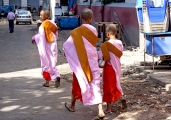 YOUNG NUNS IN CENTRAL YANGON