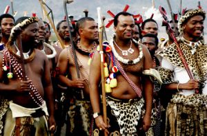 King Mswati 111 at Umhlanga Festival or Reed Festival