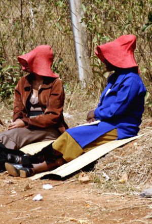 Swazi Women Waiting by Roadside