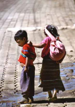 Children in Streets of Santa Maria
